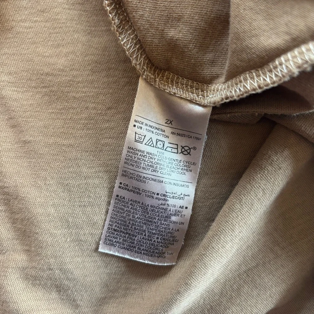 Old Navy Woman’s 2X EveryWear Puff Sleeve Top In Spiced Saffron - Picture 5 of 5